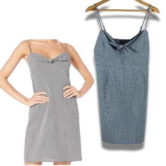 1. STATE Black/White Check Print Mini Dress NEW Size 8 - Picture 1 of 12